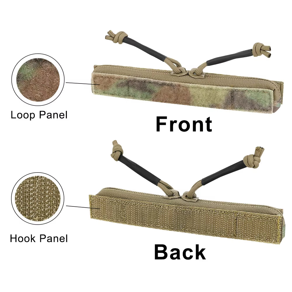 Tactical Vest Admin Pocket Zipper Insert Pouch Two Way Zip Hook and Loop Panel for FCPC V5 JPC2.0 Carrier Accessories