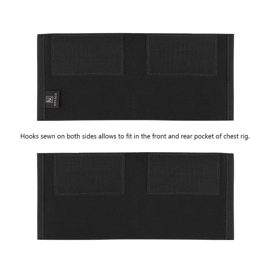 Tactical Double Rifle 7.62 HK Magazine Pouch Insert Elastic Buld-In Mag Holder with Hook Fasteners for MK3 MK4 Chest Rig