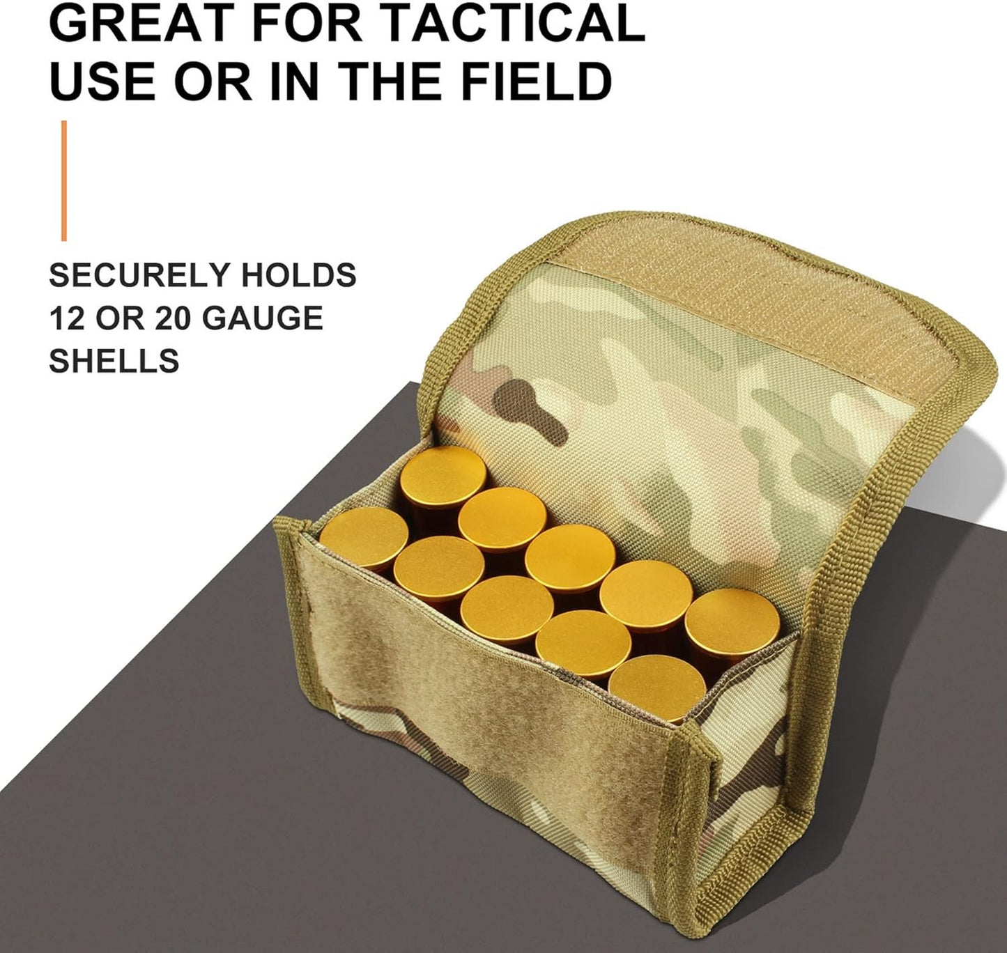 10 round Shotgun Shotshell Reload Holder Molle Pouch for 12 Gauge/20G …