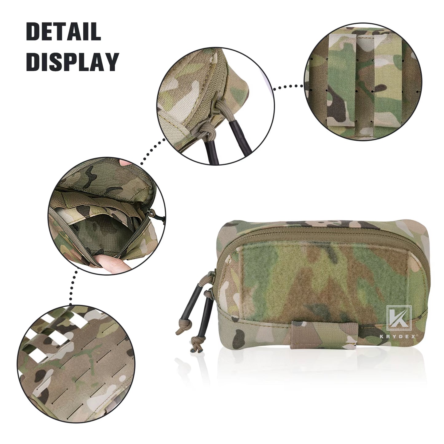 Tactical Camo Admin Pouch Utility MOLLE / Belt Pouch 4"X7" Storage Organizer Panel Pouch Hunting Outdoor Accessories