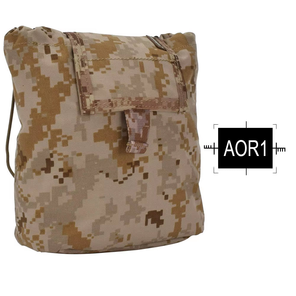 Drop Pouch Dump Pouch Tactical Molle Magazine Pouch Airsoft Paintball Hunting Tool Mag Pouch Multi-Camo Black EM9041