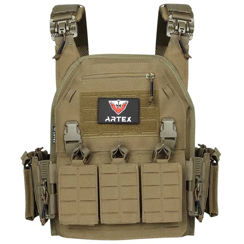 Artex New Combat Vest 6094 Quick Detachable Light Laser Cut Tactical Vest Black Gear to Carry Airsoft Carrier Combat Equipment