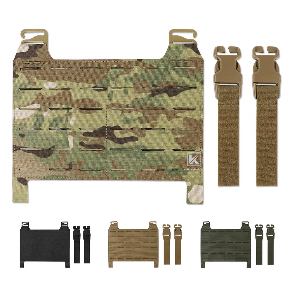 Tactical MOLLE Front Panel Detachable Flap Adapt G Hook Buckle for Hunting Vest Plate Carrier Chest Rig Accessories