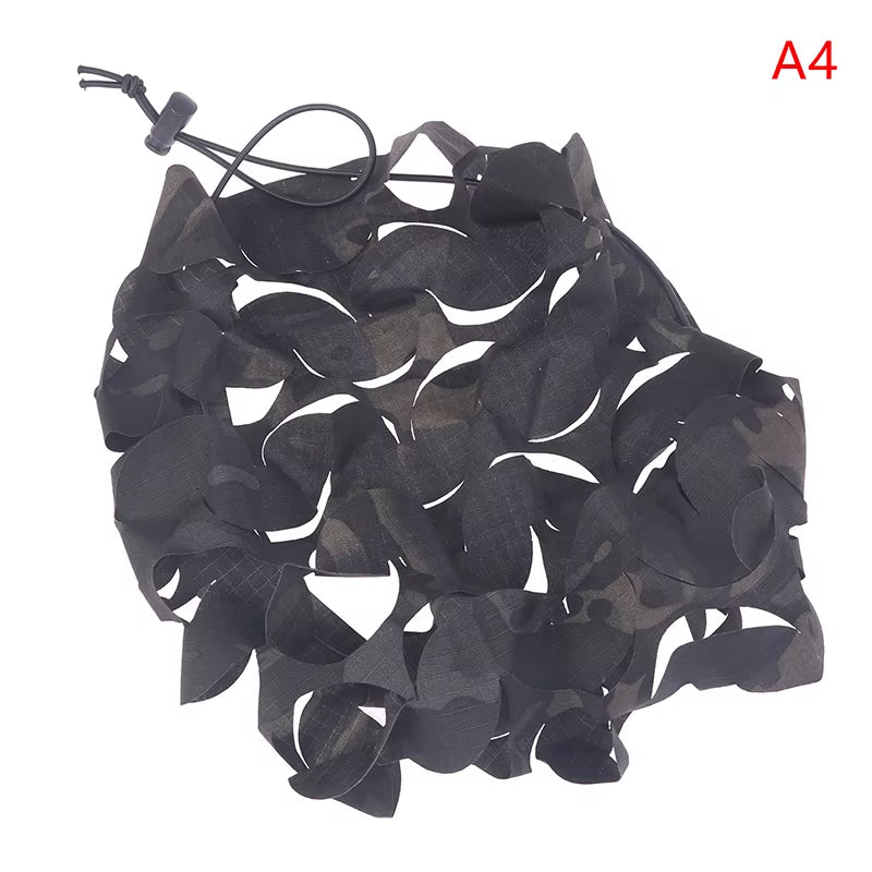 3D Tactical Camo Net Helmet Cover Laser Cut Nylon Drawstring Camo Helmet Cover Scrim CS Paintball Paratrooper Accessories