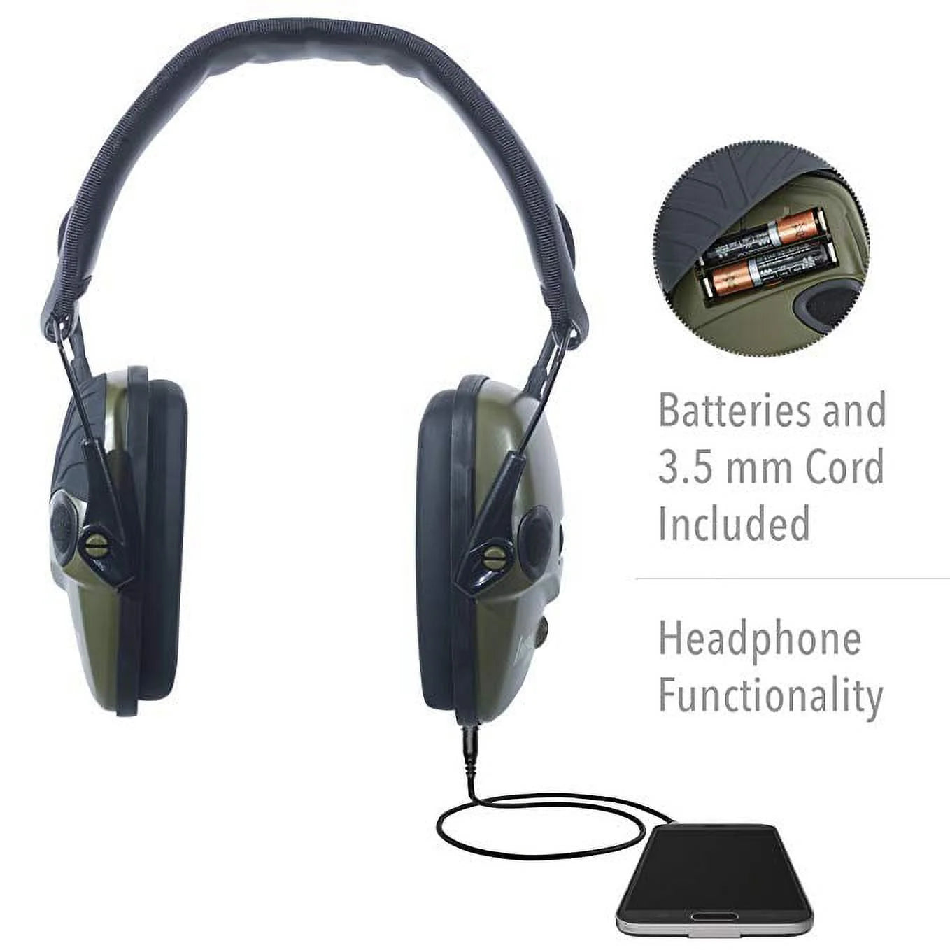 Howard Leight Impact Sport Electronic Earmuff Green