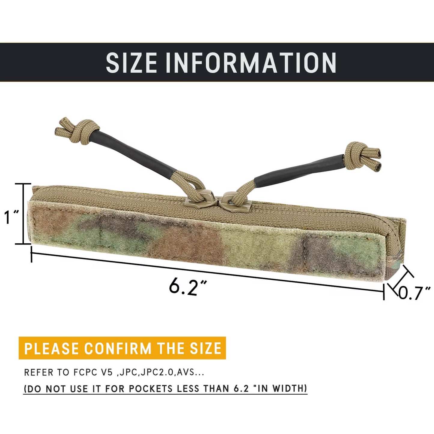 Tactical Vest Admin Pocket Zipper Insert Pouch Two Way Zip Hook and Loop Panel for FCPC V5 JPC2.0 Carrier Accessories
