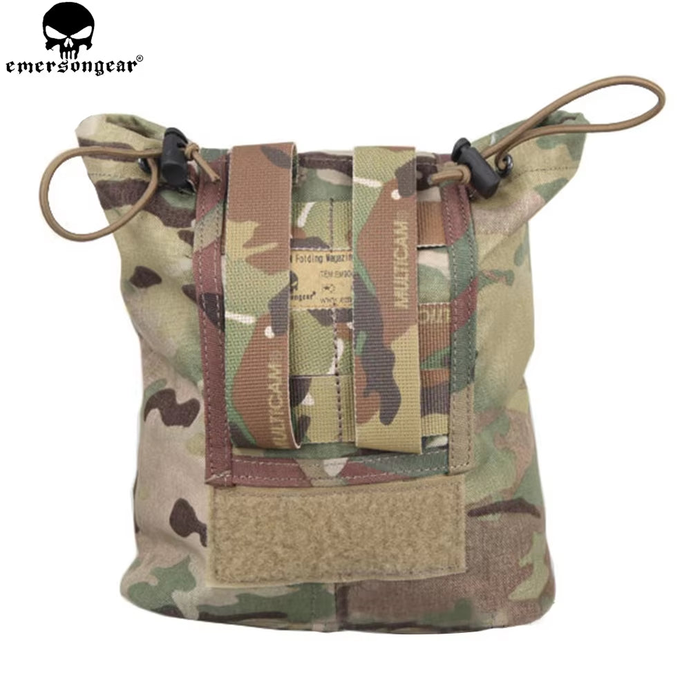 Drop Pouch Dump Pouch Tactical Molle Magazine Pouch Airsoft Paintball Hunting Tool Mag Pouch Multi-Camo Black EM9041