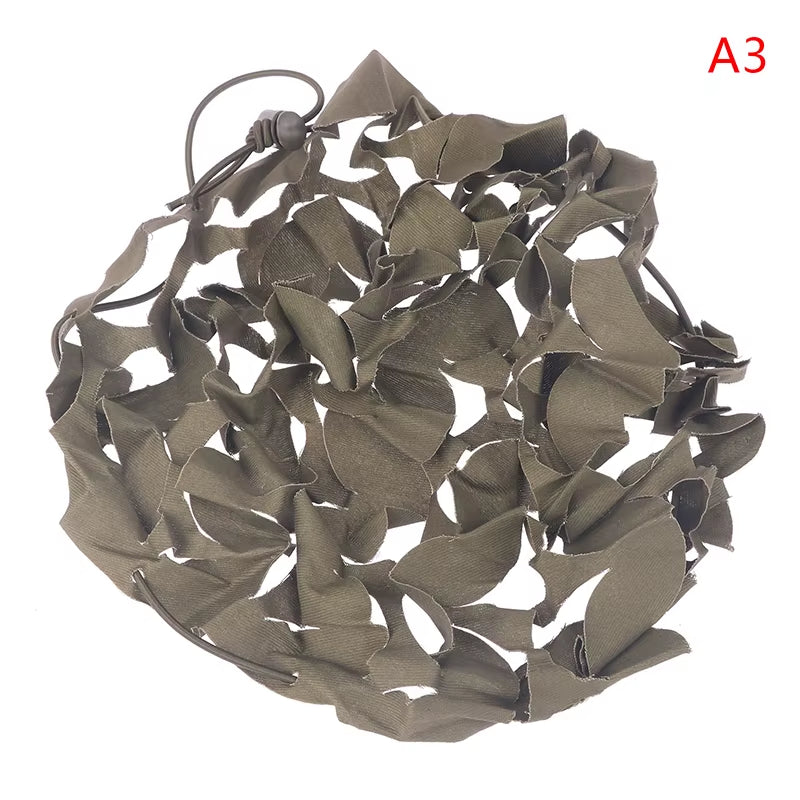 3D Tactical Camo Net Helmet Cover Laser Cut Nylon Drawstring Camo Helmet Cover Scrim CS Paintball Paratrooper Accessories