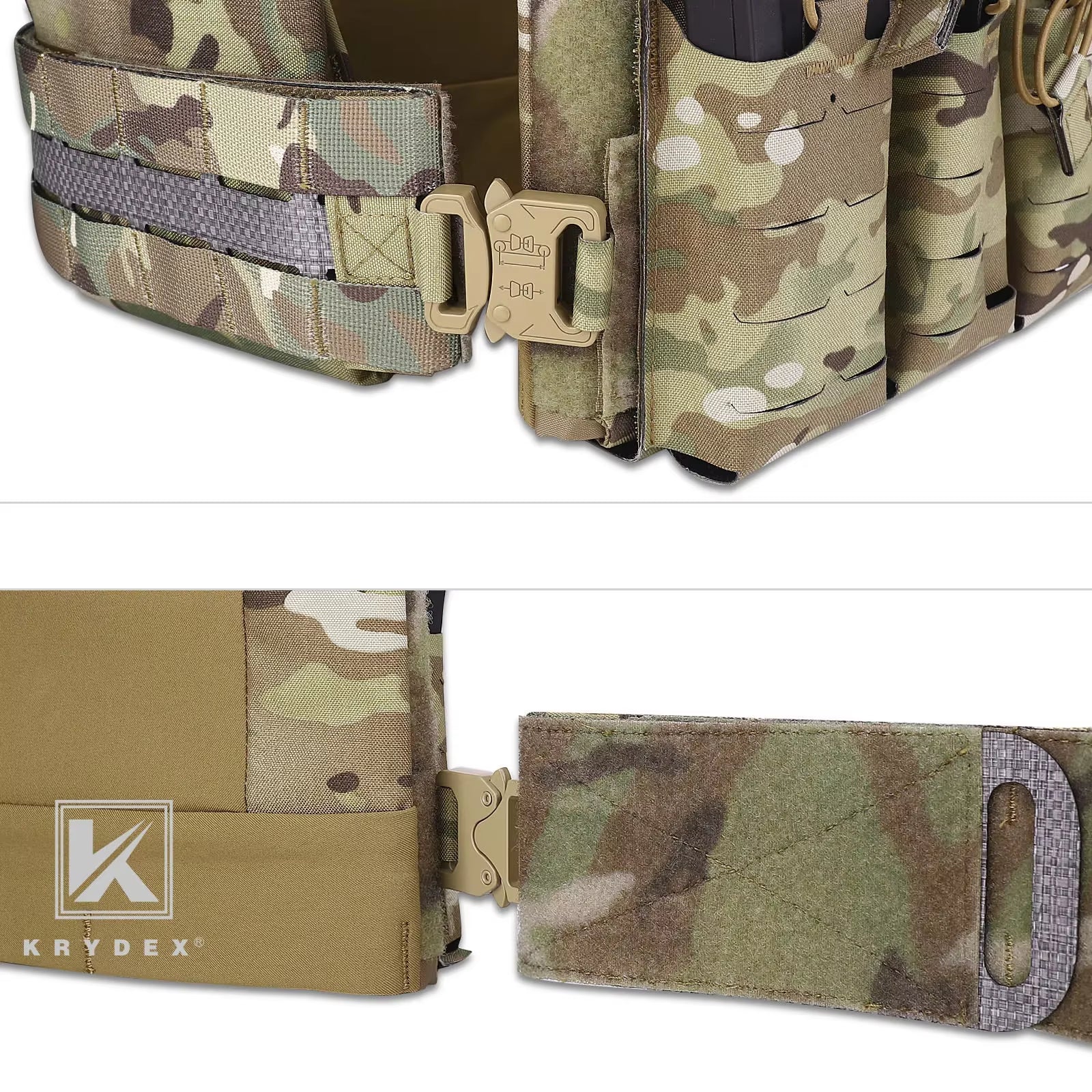 Tactical Quick Release Metal Buckle Cummerbund Adapter Kit for FCPC V5 AVS Hunting Plate Carrier Molle Cummerbund
