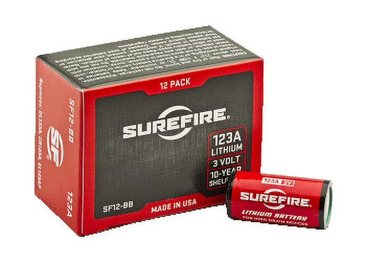 123A High Perfomance 3 Volt Lithium Batteries - 12 Pack