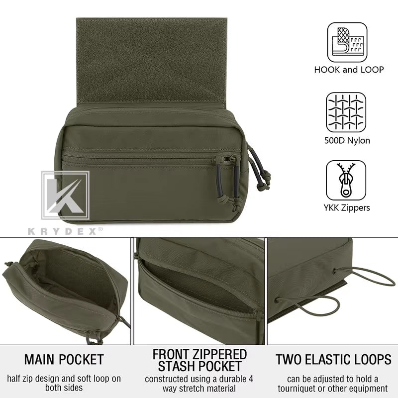 SACK Abdominal Pouch Spiritus Tactical Fanny Pack Bag for Tactical Vest MK3 Chest Rig Accessories Ranger Green Drop Pouch