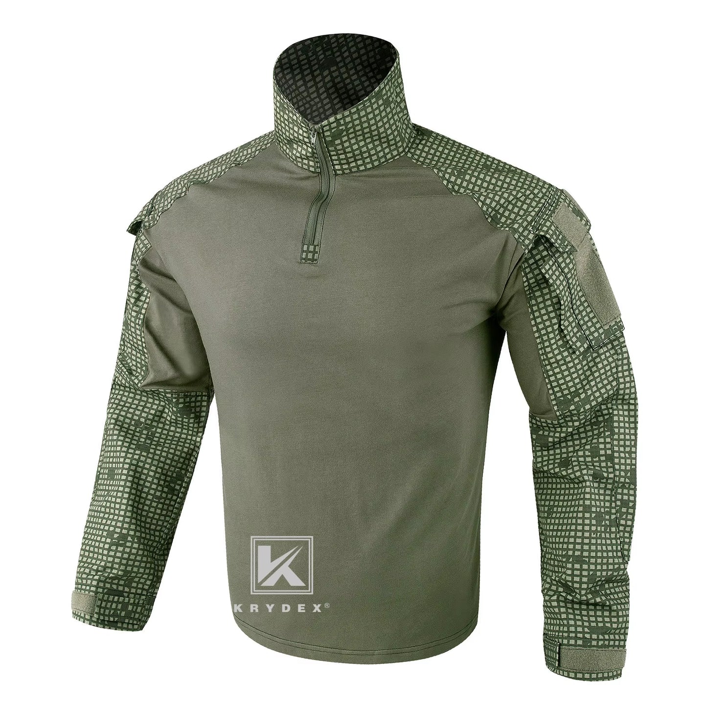 Combat Shirt with Elbow Pads for Hunting Outdoor Tops Tactical Clothes MC Tiger Stripes Shirts